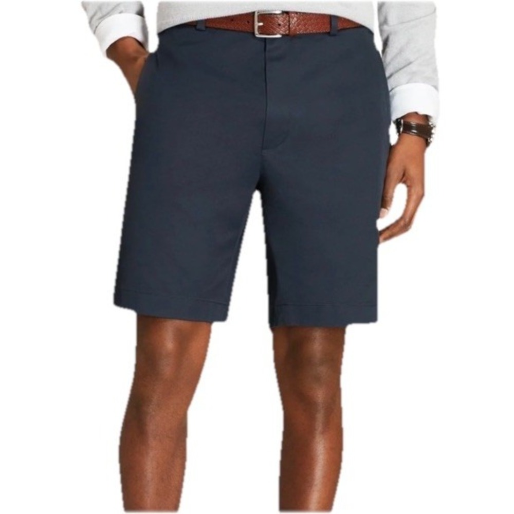 Brooks Brothers Shorts Mens 44 Navy Advantage Chino Stretch Wrinkle Resist New‎